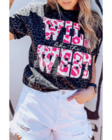 Wild Print Chic Leopard Graphic T-Shirt - XL