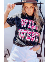 Wild Print Chic Leopard Graphic T-Shirt - XL