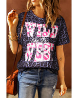 Wild Print Chic Leopard Graphic T-Shirt - XL