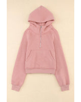 Azura Exchange Quarter Zip Hoodie with Kangaroo Pocket - Size S