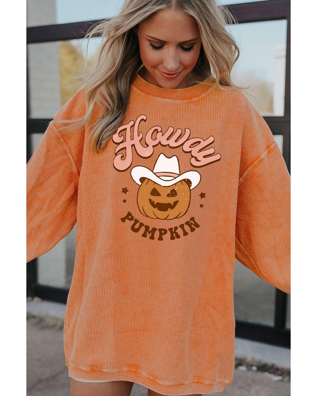 Azura Exchange Spooky Pumpkin Graphic Sweatshirt for Women - L