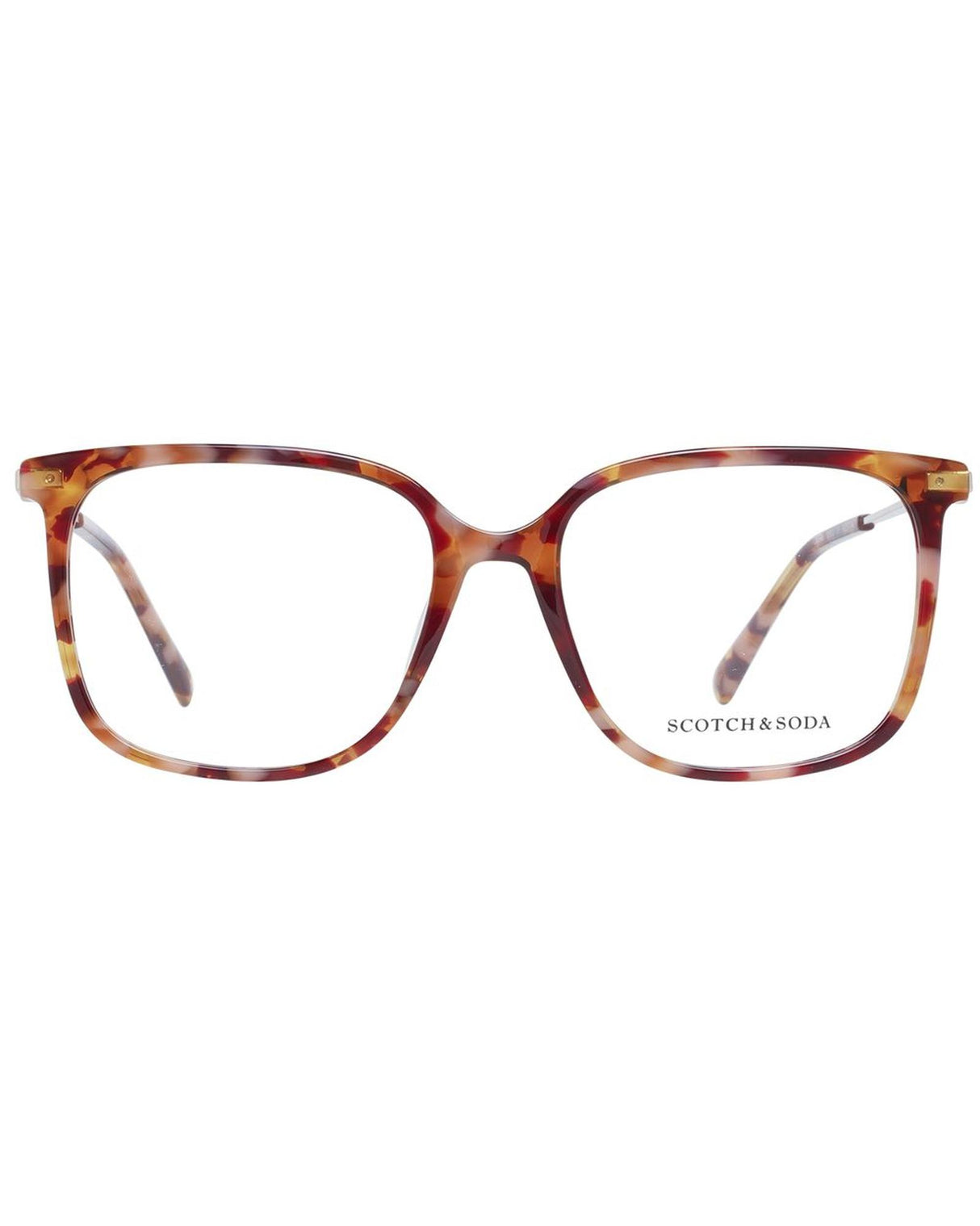 Scotch & Soda Women's Square Orange Acetate Optical Frames - One Size