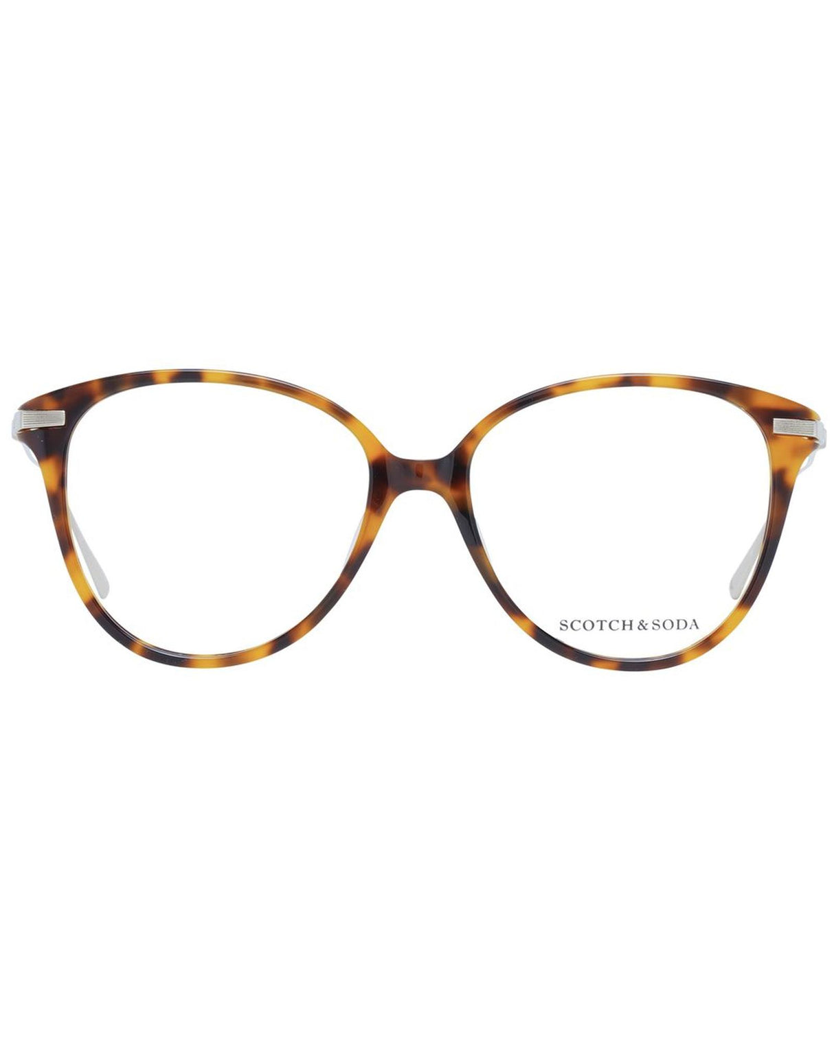 Scotch & Soda Women's Round Brown Acetate Optical Frames - One Size