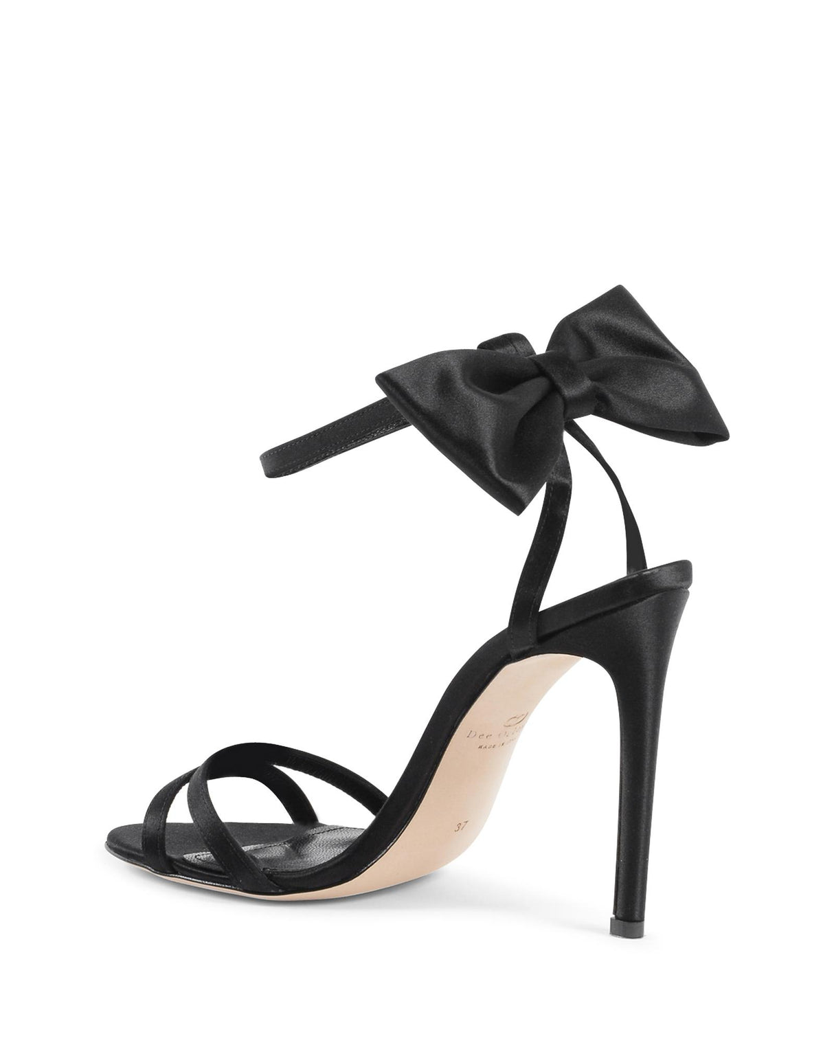 Satin High Heel Bow Sandal - Size 39 EU