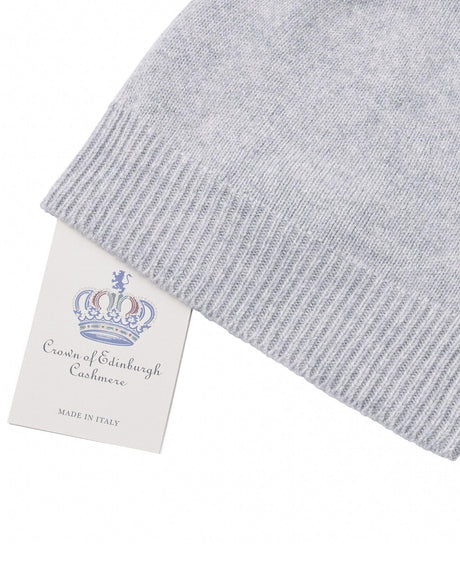 Edinburgh Crown Women's Cashmere Beanie Hat in Pearl Grey - One Size Luxury Accessory