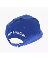 Dsquared2 Blue Logo Patch Visor Cap for Men with Adjustable Fit