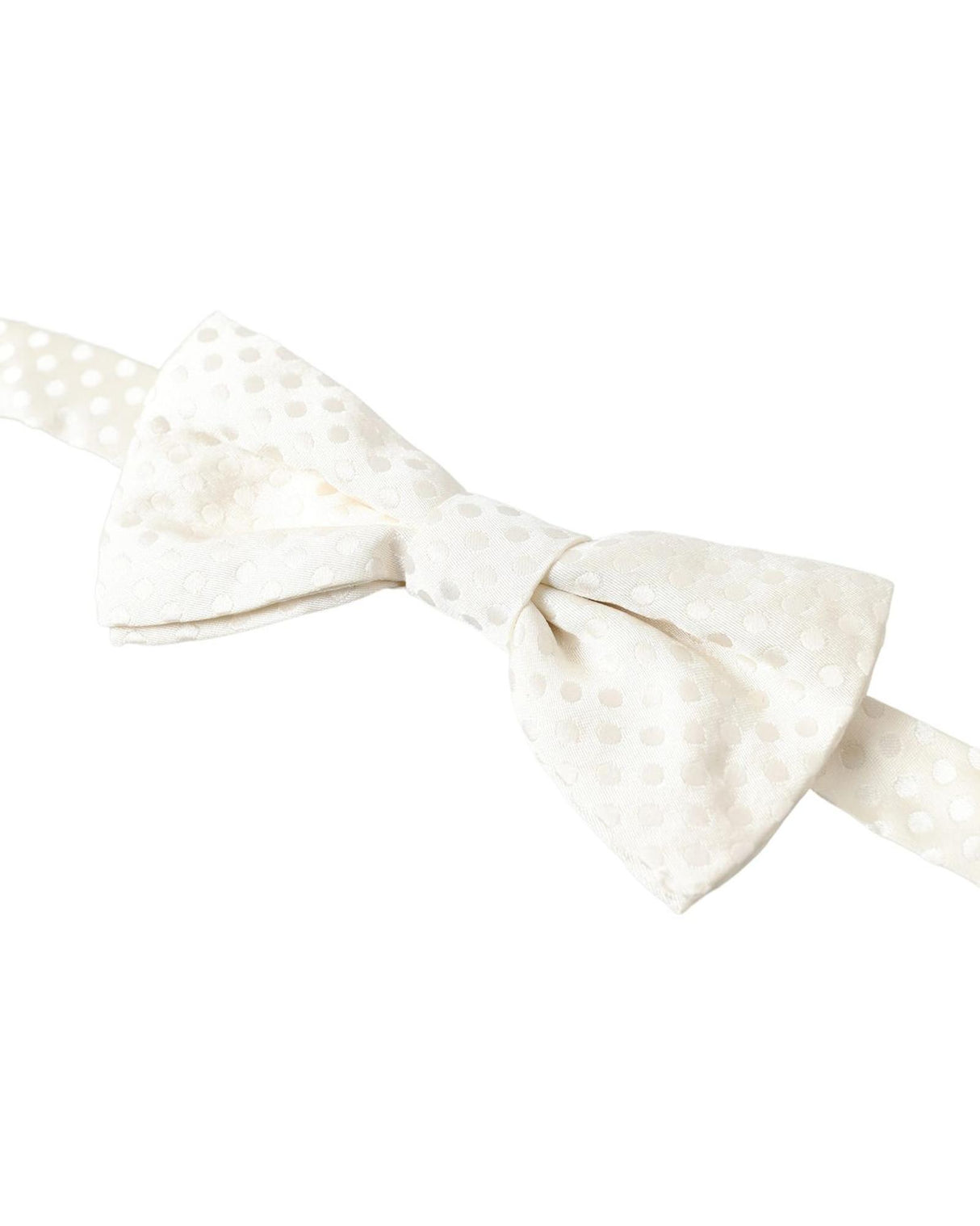 Dolce & Gabbana Men's Ivory Fantasy Pattern Silk Adjustable Bow Tie - One Size