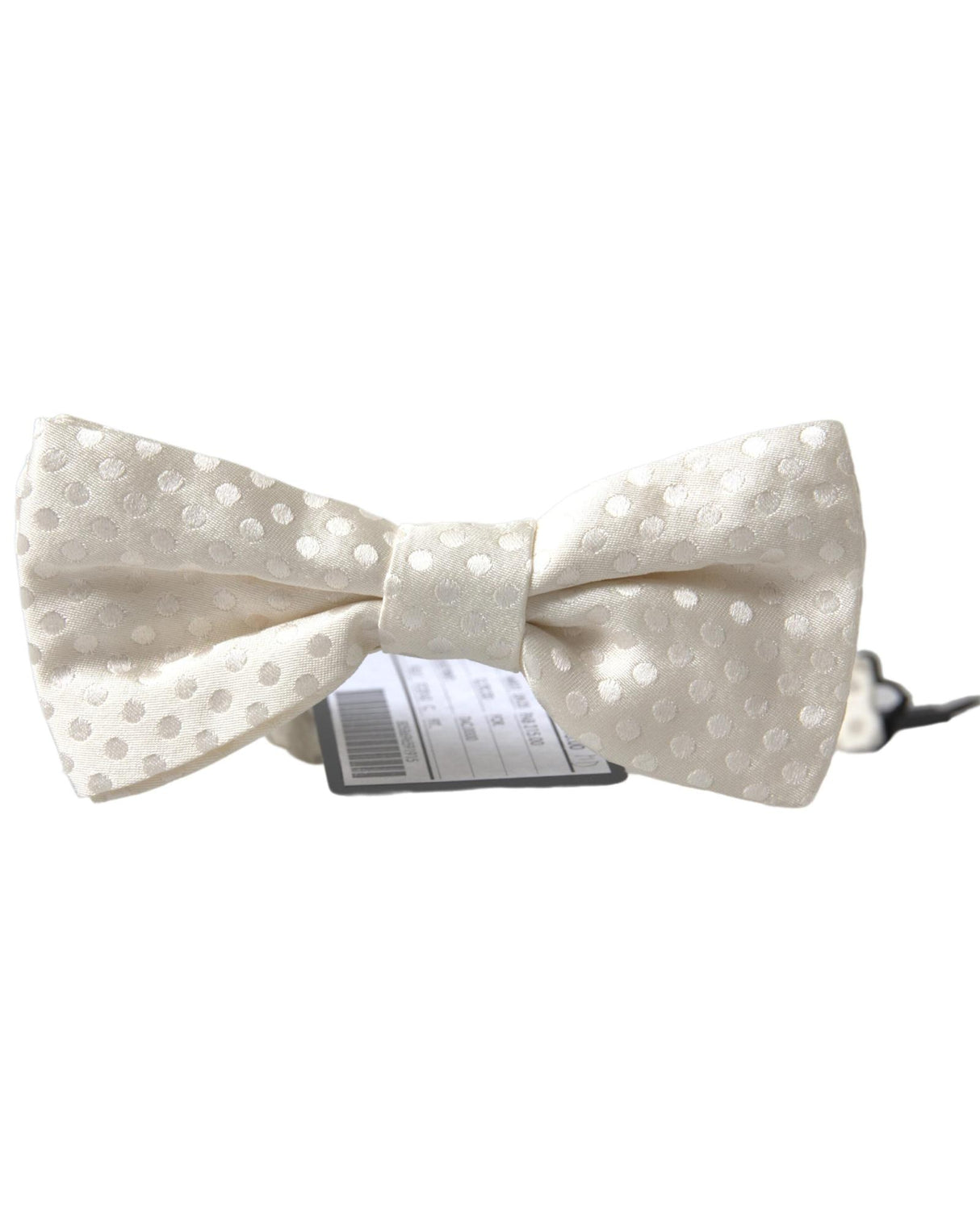 Dolce & Gabbana Men's Ivory Fantasy Pattern Silk Adjustable Bow Tie - One Size