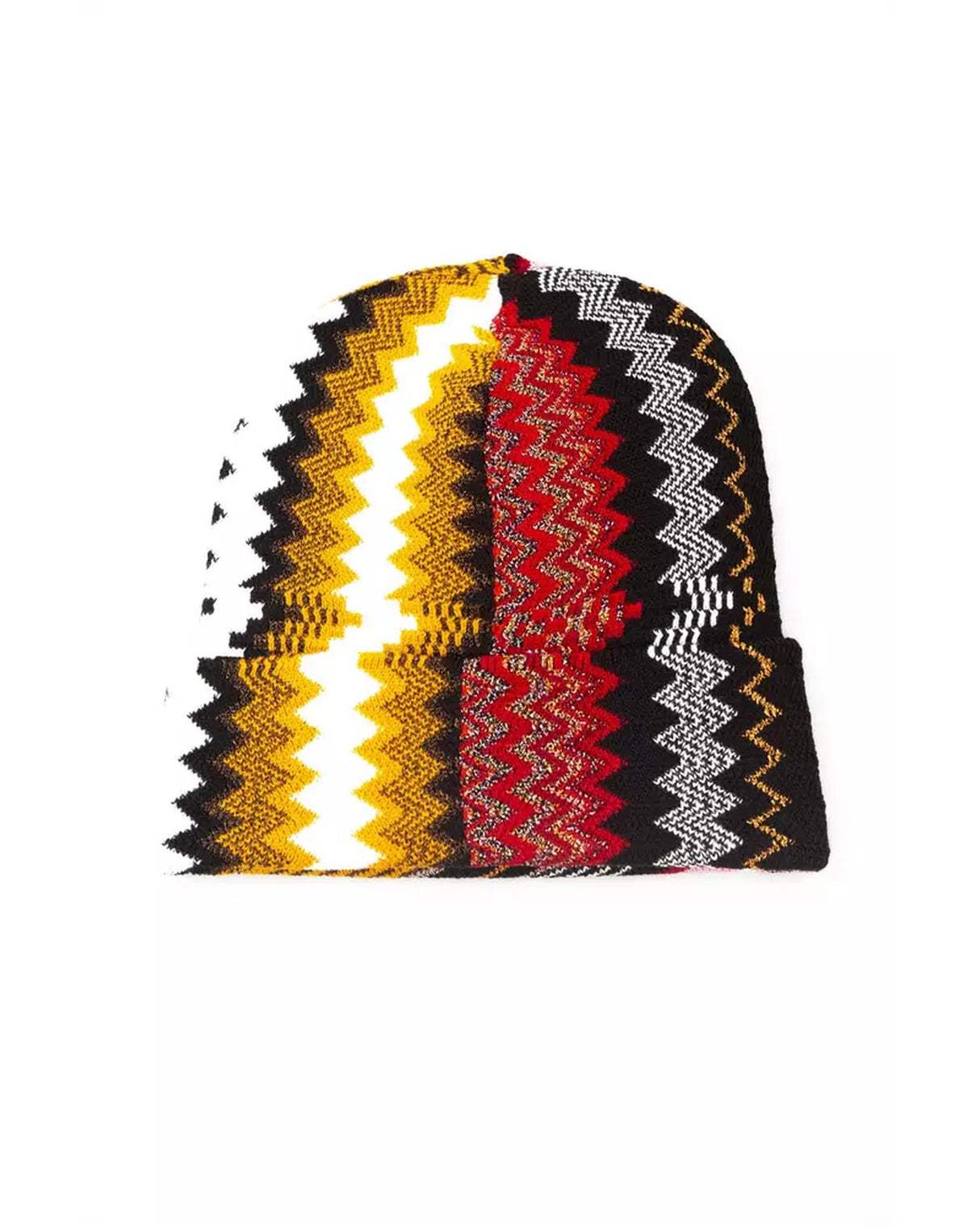 Vibrant Geometric Wool Hat for Women - Multicolor Fantasy Design