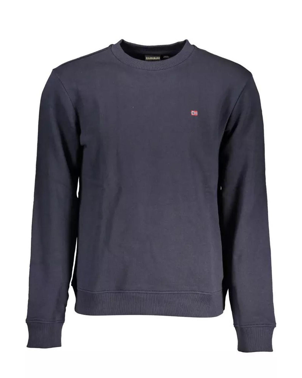 Napapijri Men's Blue Cotton Crew Neck Sweatshirt - Size S