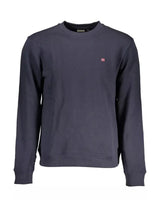 Napapijri Men's Blue Cotton Crew Neck Sweatshirt - Size S