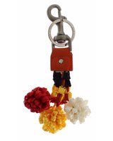 Dolce & Gabbana Women's Multicolor Raffia Leather Keyring with Lobster Clasp - One Size