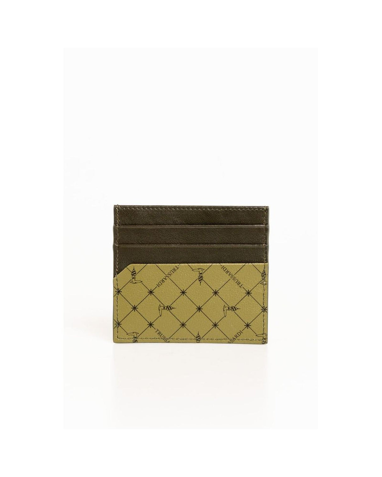 Trussardi Men's Compact Green Leather Wallet - One Size