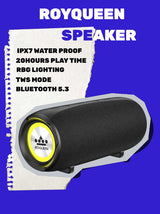 Royqueen 30W Waterproof Bluetooth Speaker with Deep Bass, True Wireless Stereo, and Built-in Mic for Indoor and Outdoor Use