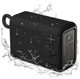 ROYQUEEN G30 Waterproof Portable Bluetooth Speaker with Rich Bass & 20H Playtime – Perfect for Outdoor Adventures, Showers, and Travel (Black) - Side View