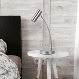 Sarla Modern Adjustable Table Lamp - Satin Chrome Finish