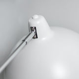 Modern White Abby Table Lamp with Chrome Accents