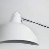 Modern White Abby Table Lamp with Chrome Accents