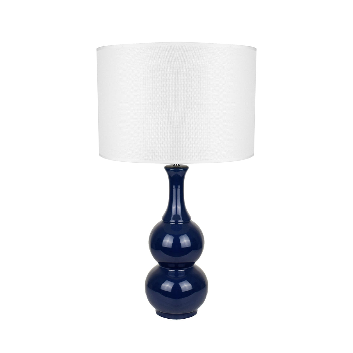 Ceramic Pottery Table Lamp - Deep Blue Design