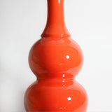 Ceramic Pottery Table Lamp - Vibrant Orange