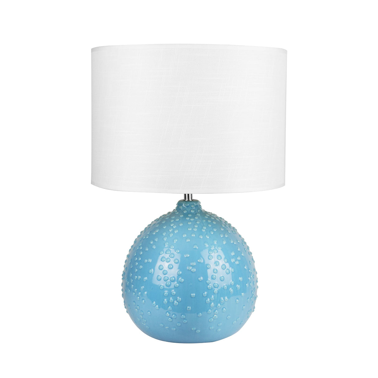 Boden Blue Ceramic Table Lamp with Glossy Finish