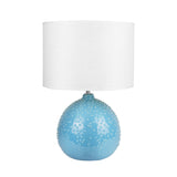 Boden Blue Ceramic Table Lamp with Glossy Finish