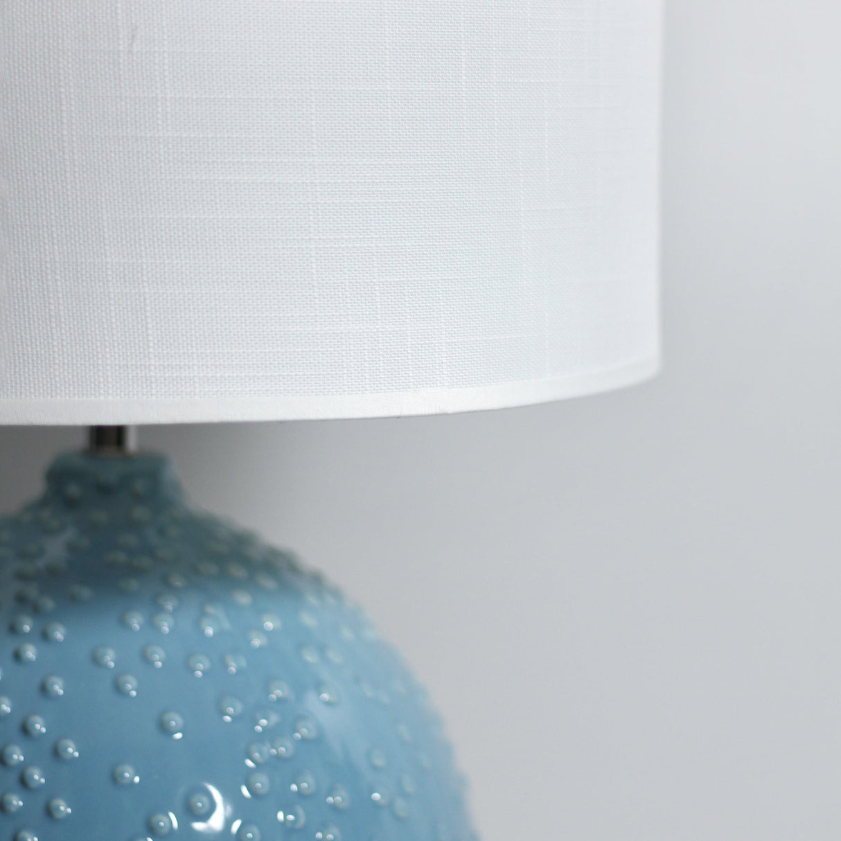 Boden Blue Ceramic Table Lamp with Glossy Finish