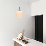 Sophisticated Chrome and Opal Glass Pendant Light