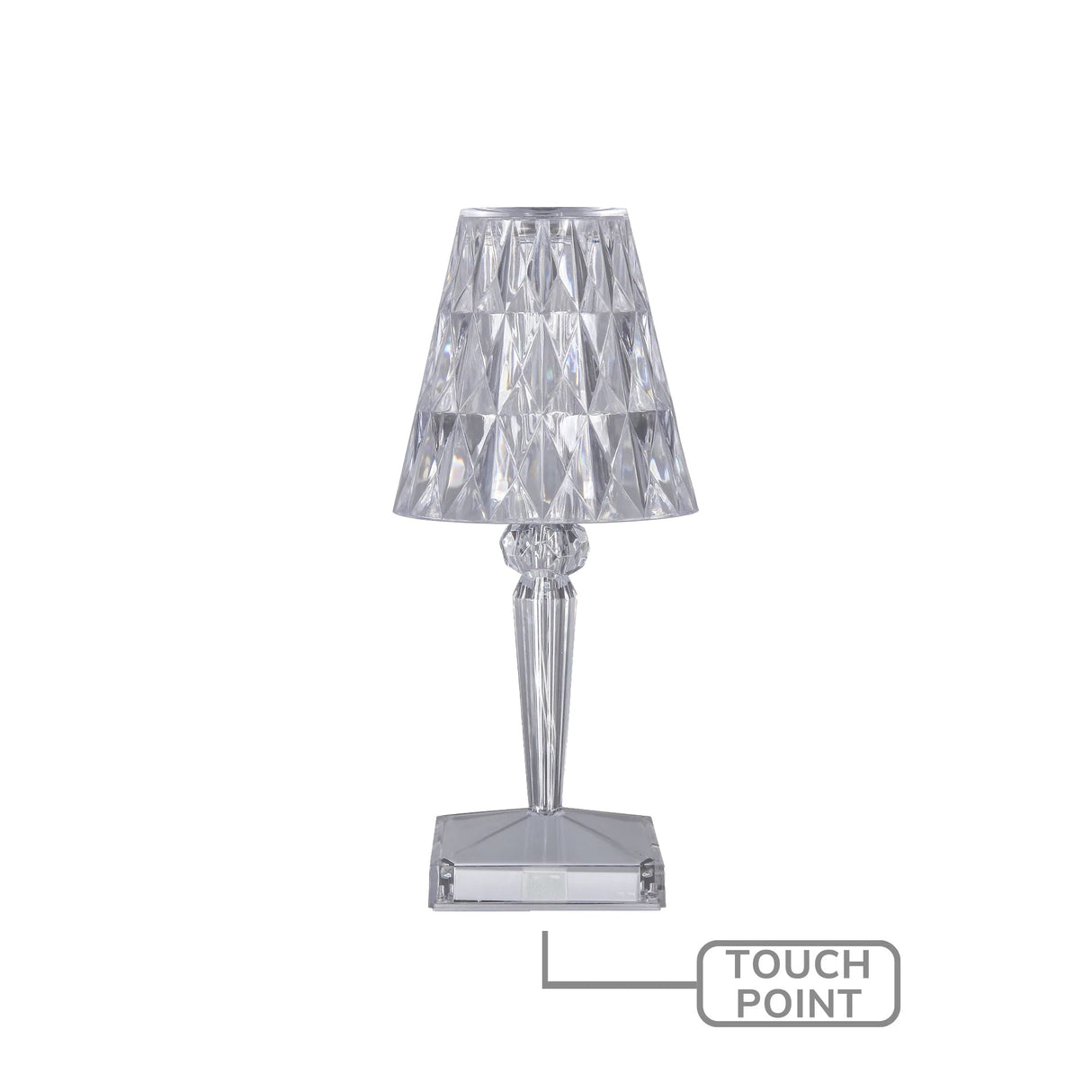 Acrylic Elegance Touch-Controlled Table Lamp