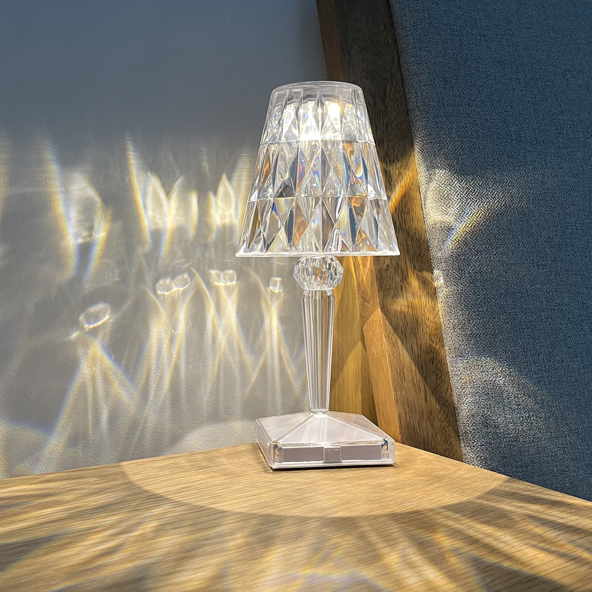 Acrylic Elegance Touch-Controlled Table Lamp