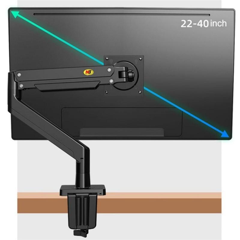 Adjustable Aluminum Monitor Holder - Rotatable 22-40 Inches