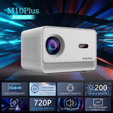 Android 11 Projector With Wifi Bluetooth And Hd Resolution For Home Cinema - Top-Down View