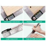 Digital Angle Finder Protractor Ruler - Lcd Display