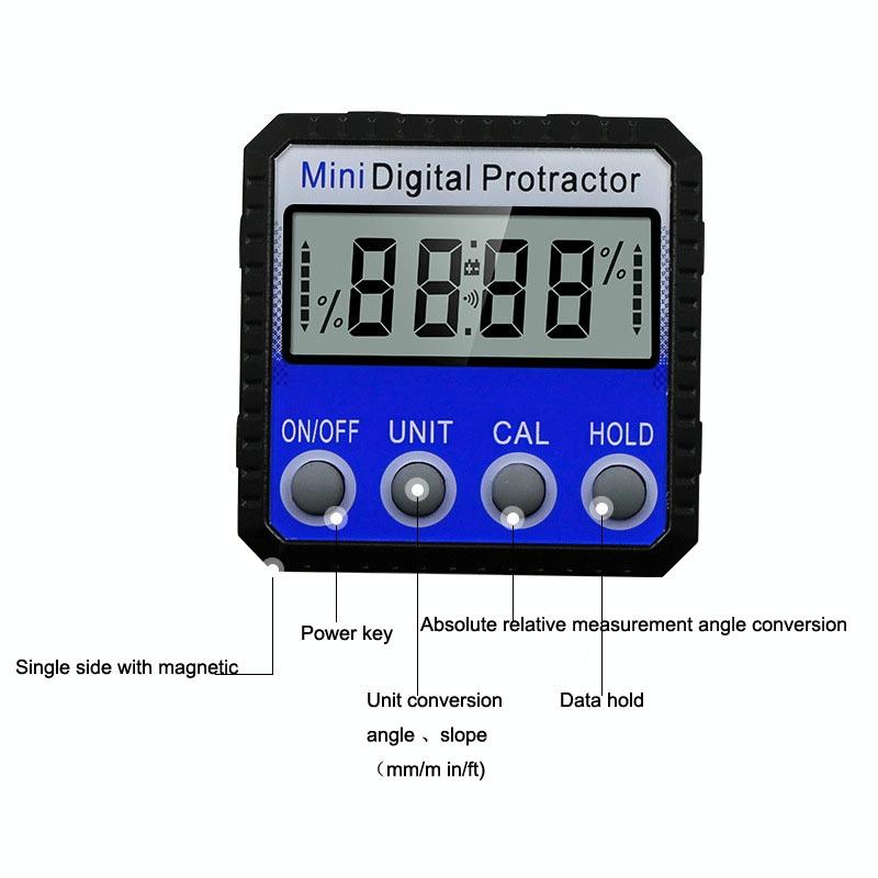 Digital Display Inclinometer With Strong Magnetic Adsorption And Multi-Angle Flip