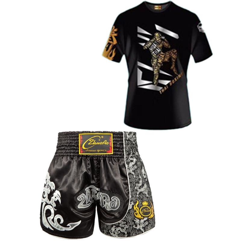 Kids Boxing Set - Sparring Shorts And Tights - Bright Green