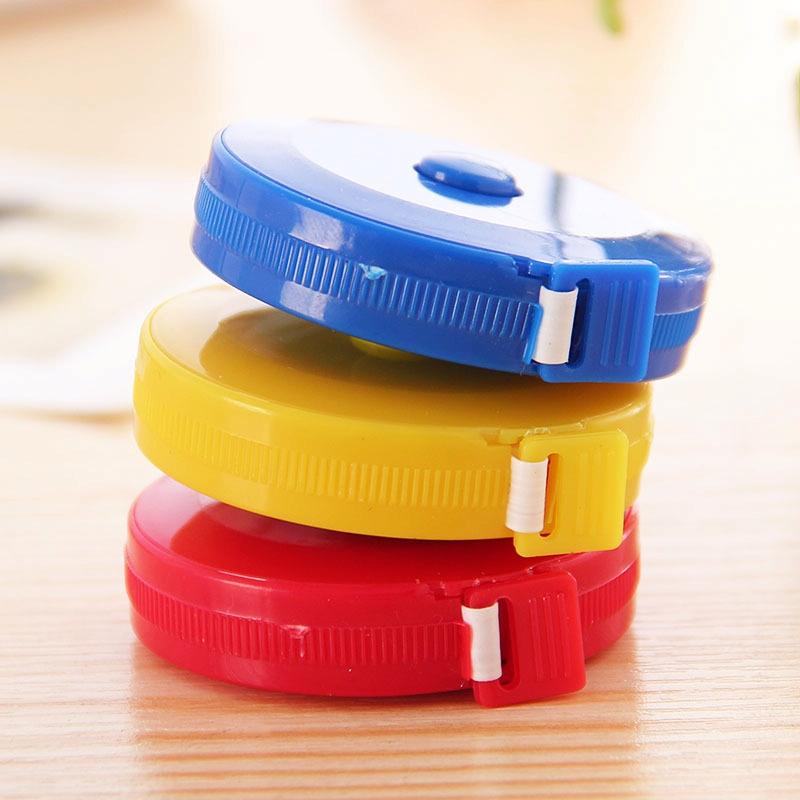 4-Pack Mini Retractable Tape Measure - 1.5M Plastic Cute Automatic