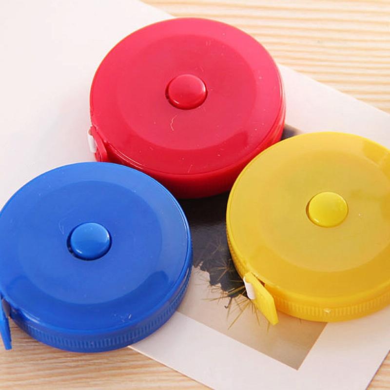 4-Pack Mini Retractable Tape Measure - 1.5M Plastic Cute Automatic