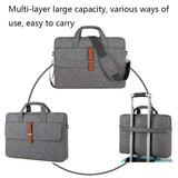 13-13.3 Inch Multifunctional Laptop Bag - Durable Shoulder & Handheld Design - Black