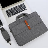 13-13.3 Inch Multifunctional Laptop Bag - Durable Shoulder & Handheld Design - Black