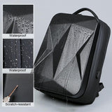 Waterproof Laptop Backpack With Usb Port - Large Capacity - Light Grey