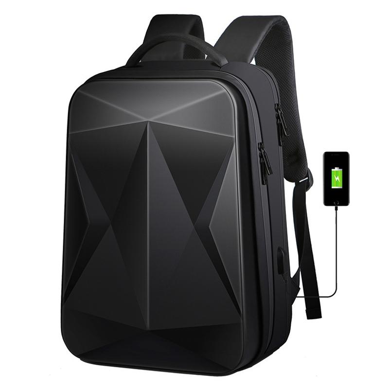 Waterproof Laptop Backpack With Usb Port - Large Capacity - Light Grey