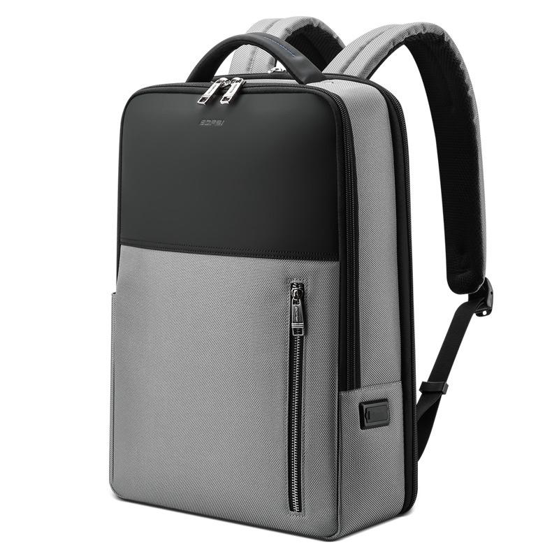 Silver Gray Multifunctional Anti-Theft Laptop Backpack With Usb Charging Hole