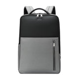 Silver Gray Multifunctional Anti-Theft Laptop Backpack With Usb Charging Hole