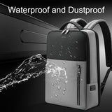 Silver Gray Multifunctional Anti-Theft Laptop Backpack With Usb Charging Hole