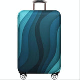 18-21 Inch Travel Suitcase Dust Covers - Elastic & Abrasion-Resistant - Green Ripple