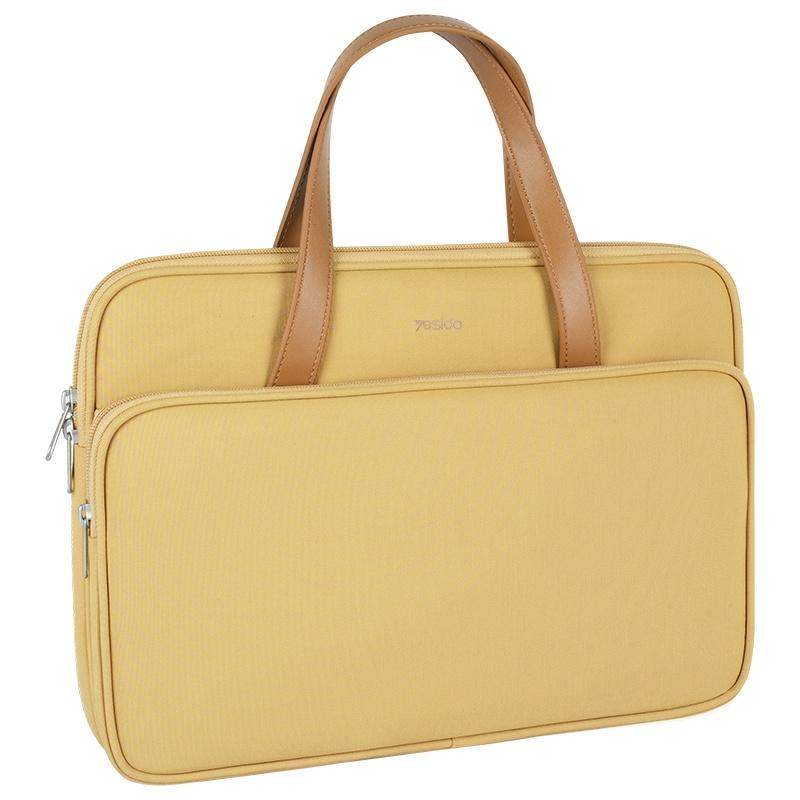 Waterproof Oxford Cloth Laptop Bag - 14 Inch - Yellow