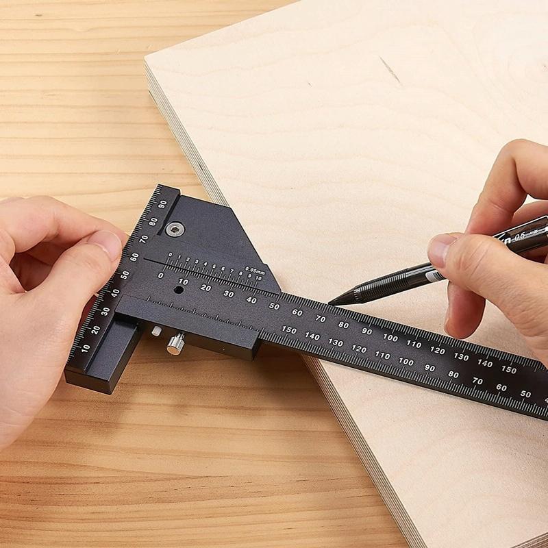 Multifunctional Aluminum Alloy Marking Ruler - T Type