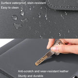 Waterproof Elastic Button Laptop Handbag - Pu Material - Black - 13.3/14 Inch - Low Angle