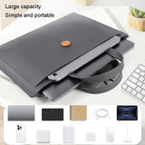 Waterproof Elastic Button Laptop Handbag - Pu Material - Black - 13.3/14 Inch - Extra Image