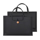 Waterproof Elastic Button Laptop Handbag - Pu Material - Black - 13.3/14 Inch - Extra Image